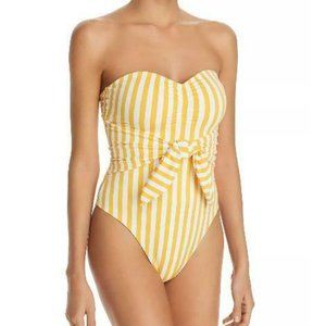 Onia X WeWoreWhat Capri Striped One-Piece Swimsuit